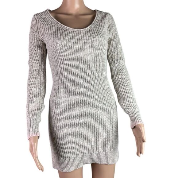Abercrombie & Fitch Taupe Beige Ribbed Sweater Dresss - Picture 1 of 7